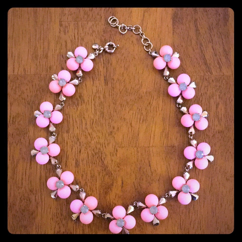 New JCrew pink bubble necklace